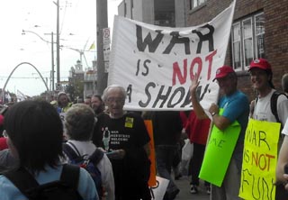 protest against toronto air show and war in Afghanistan